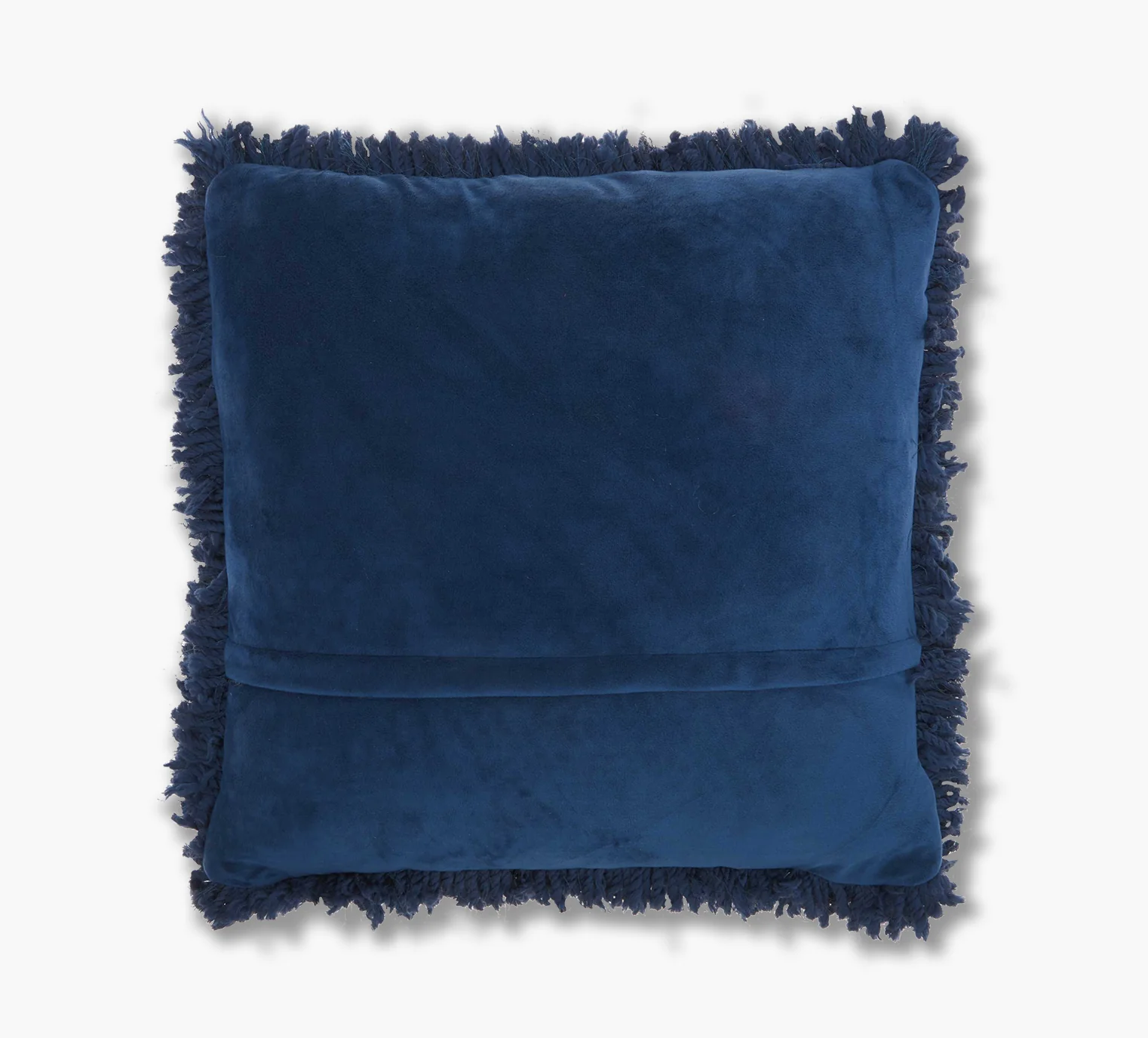 Lush Yarn Navy Shag Accent Pillow 20 x 20 - Image 3