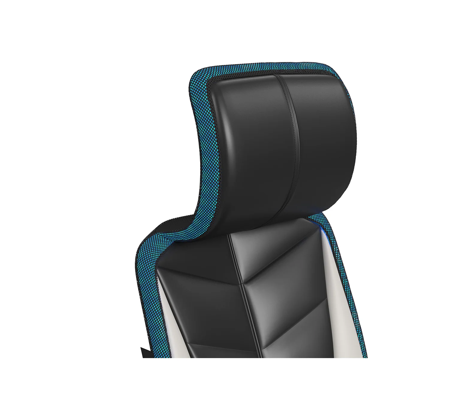 Rollins Gaming Chair with LED and Speaker - Black and Khaki - Image 5