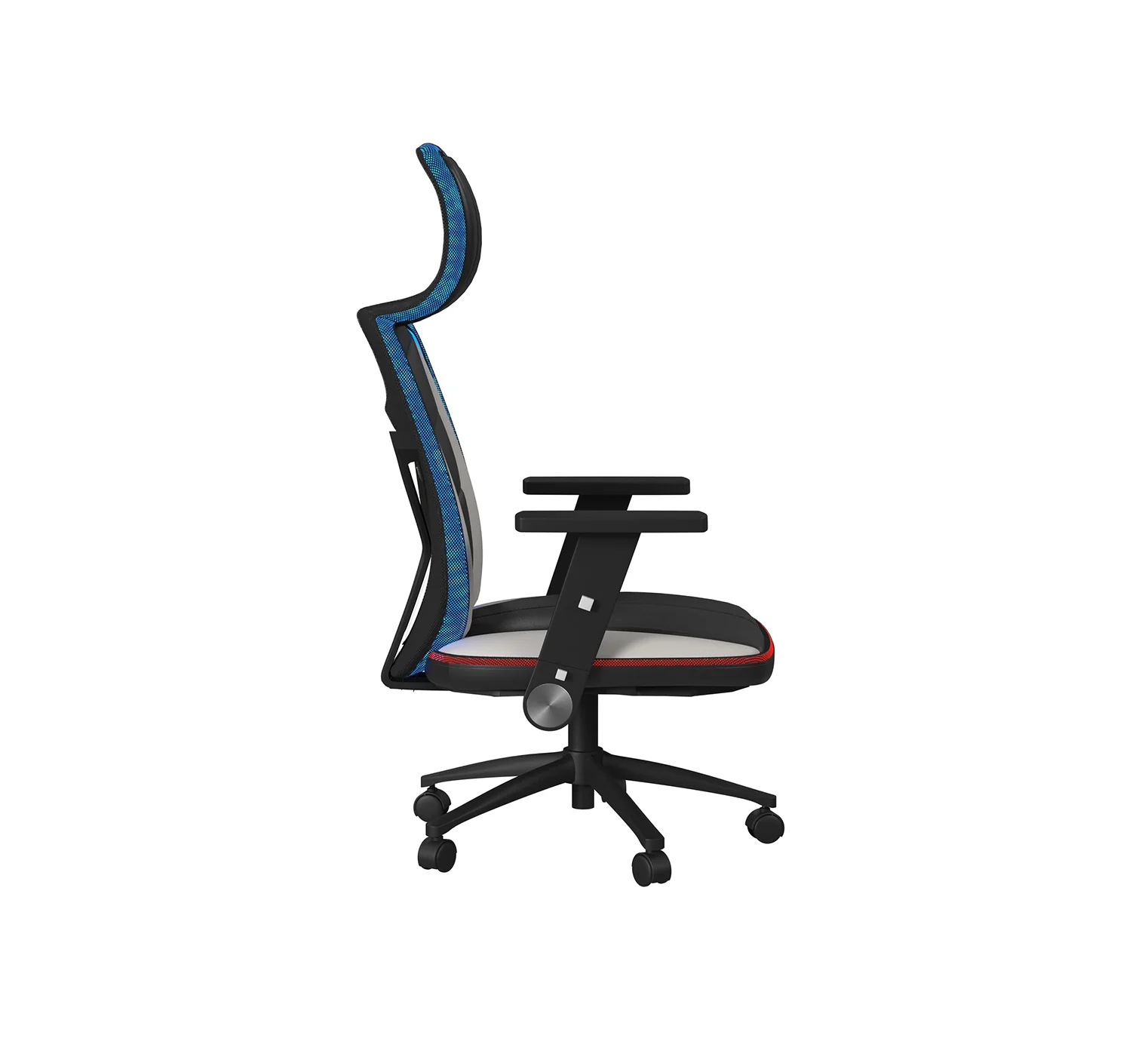 Rollins Gaming Chair with LED and Speaker - Black and Khaki - Image 6