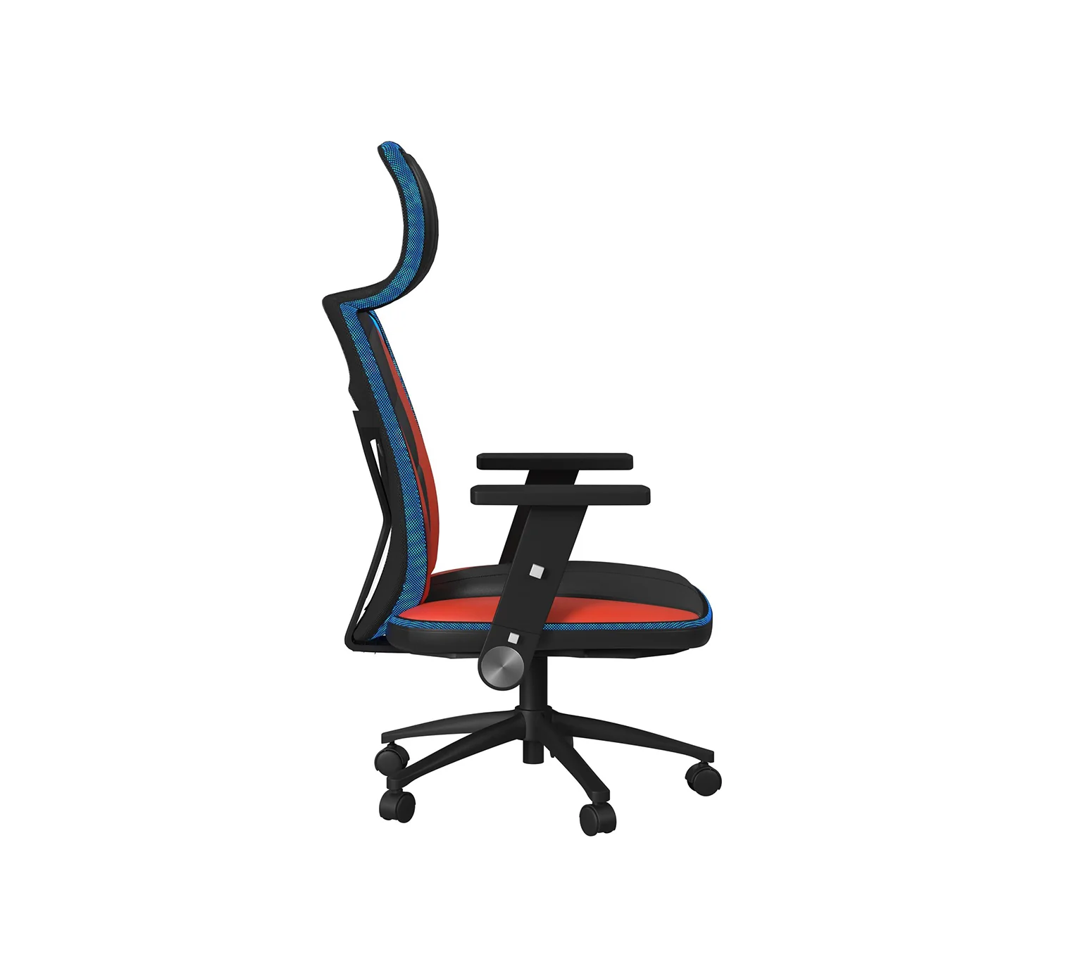 Rollins Gaming Chair with LED and Speaker - Black and Red - Image 6