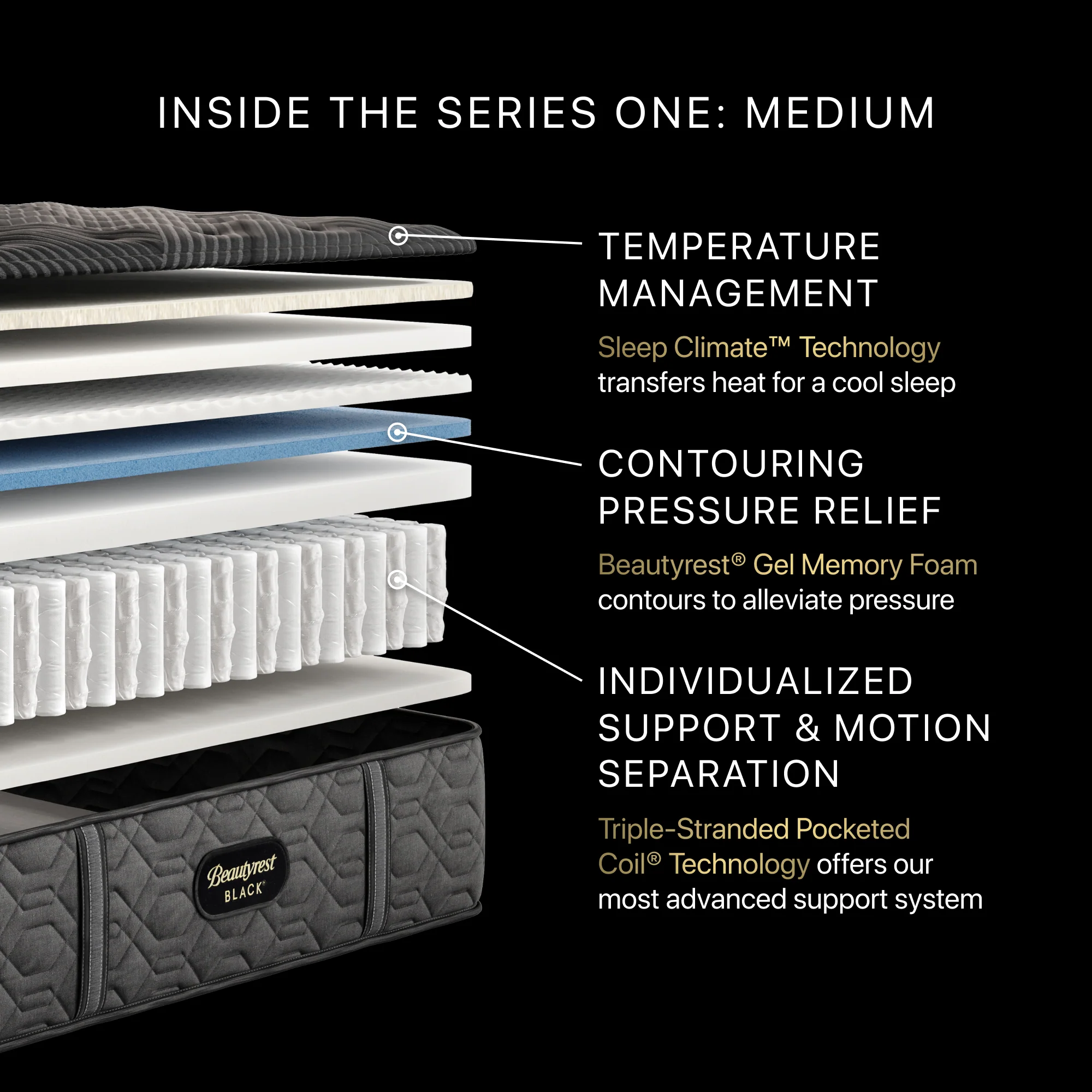 Simmons BeautyRest Black Series 1 Medium King Mattress - Image 3
